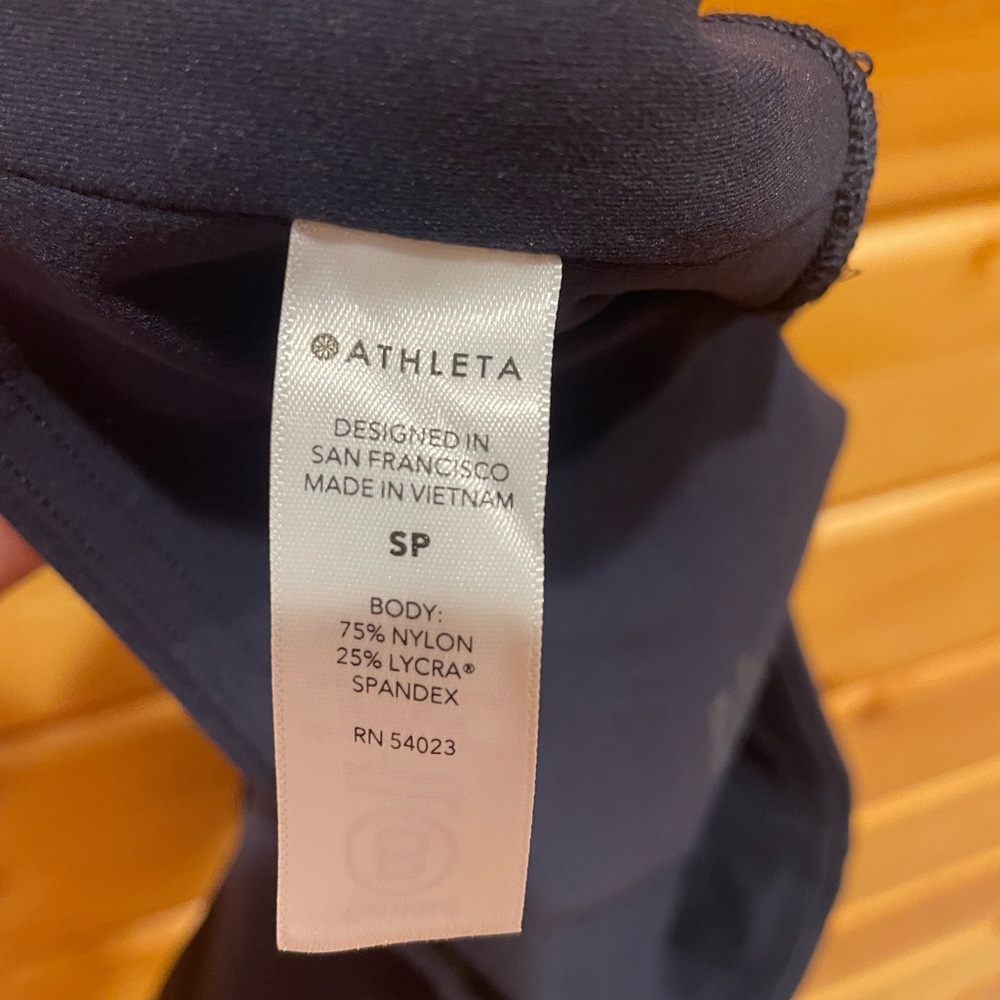Athleta Navy Blue Ultra High-Rise Elation 7/8 Tight Small Petite - Picture 4 of 5